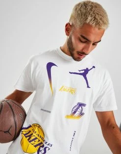 Jordan NBA Los Angeles Lakers Max90 T-Shirt Hvid