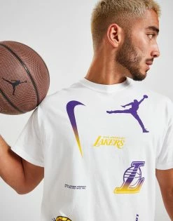Jordan NBA Los Angeles Lakers Max90 T-Shirt Hvid -Herretoj Salg jd 592484 d