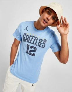 Jordan NBA Memphis Grizzlies Morant #12 Statement T-Shirt Blå -Herretoj Salg jd 592488 c