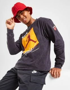 Jordan NBA Miami Heat Max90 Long Sleeve T-Shirt Sort