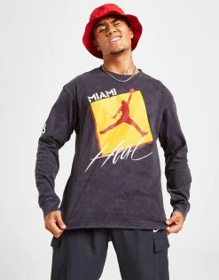 Jordan NBA Miami Heat Max90 Long Sleeve T-Shirt Sort -Herretoj Salg jd 592533 c