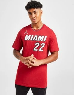 Jordan NBA Miami Heat Butler #22 T-Shirt Rød