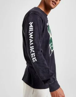 Jordan NBA Milwaukee Bucks Max90 Long Sleeve T-Shirt Sort -Herretoj Salg jd 592543 f