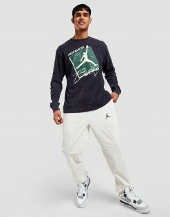 Jordan NBA Milwaukee Bucks Max90 Long Sleeve T-Shirt Sort -Herretoj Salg jd 592543 g