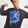 Jordan NBA New York Knicks Max90 Long Sleeve T-Shirt Grå -Herretoj Salg jd 592588 a