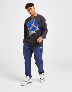 Jordan NBA New York Knicks Max90 Long Sleeve T-Shirt Grå -Herretoj Salg jd 592588 c