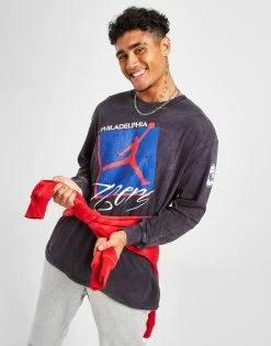 Jordan NBA Philadelphia 76ers Long Sleeve T-Shirt Sort