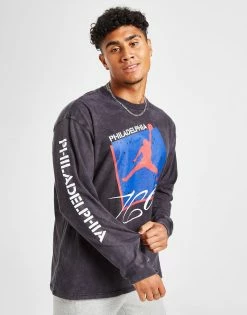 Jordan NBA Philadelphia 76ers Long Sleeve T-Shirt Sort -Herretoj Salg jd 592598 d