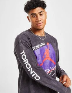 Nike NBA Toronto Raptors Max90 Long Sleeve T-Shirt Grå -Herretoj Salg jd 592659 f