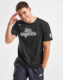 Nike NBA LA Clippers City Edition T-Shirt Sort -Herretoj Salg jd 592767 e