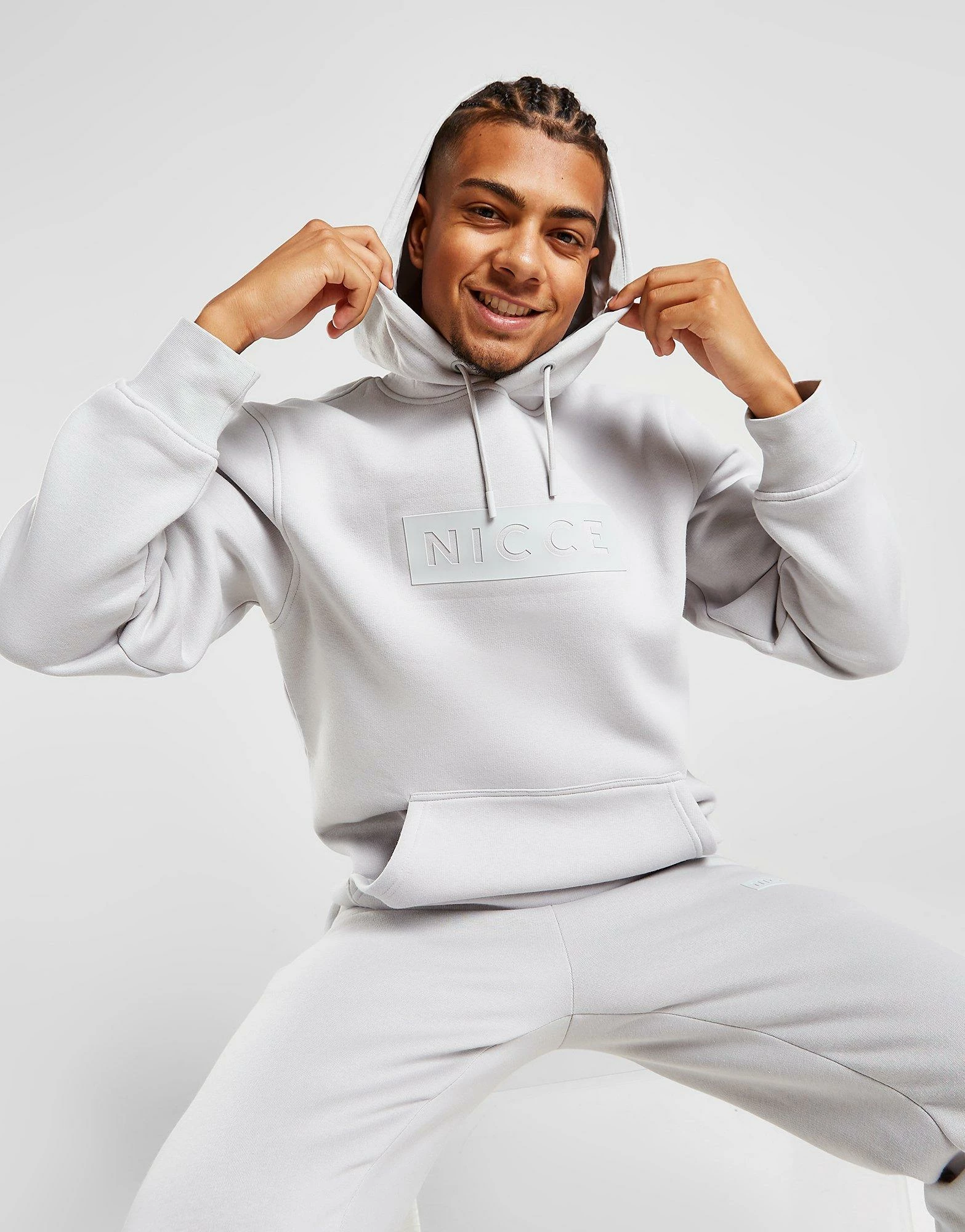 Nicce Peak Overhead Hoodie Grå 3 Nicce Peak Overhead Hoodie Grå