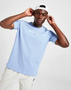 Nicce Centre Logo T-Shirt Herre Blå -Herretoj Salg jd 593487 c