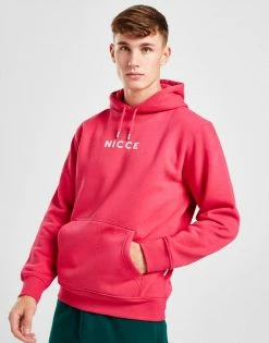 Nicce Logo Hættetrøje Herre Pink -Herretoj Salg jd 593493 c