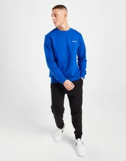 Nicce Chest Logo Sweatshirt Herre Blå -Herretoj Salg jd 593498 d