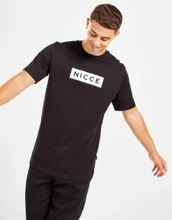 Nicce Imprint T-Shirt Sort -Herretoj Salg jd 593504 c