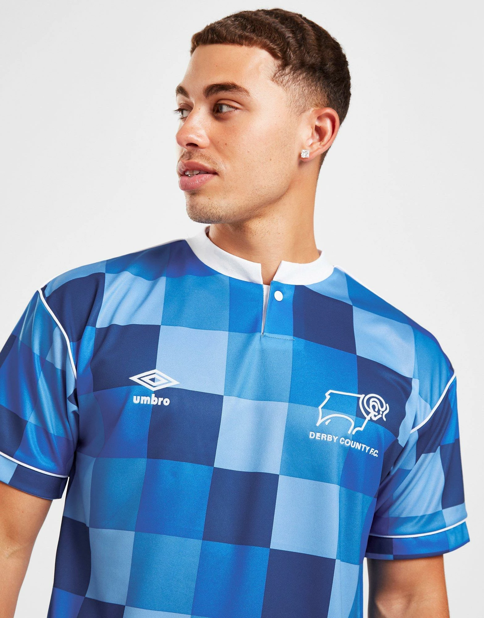 Score Draw Derby County FC '88 Retro Away Shirt Blå 3 Score Draw Derby County FC '88 Retro Away Shirt Blå