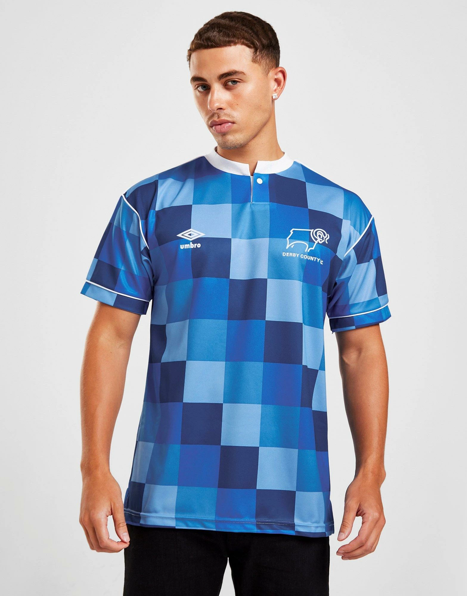 Score Draw Derby County FC '88 Retro Away Shirt Blå 4 Score Draw Derby County FC '88 Retro Away Shirt Blå - Billede 2