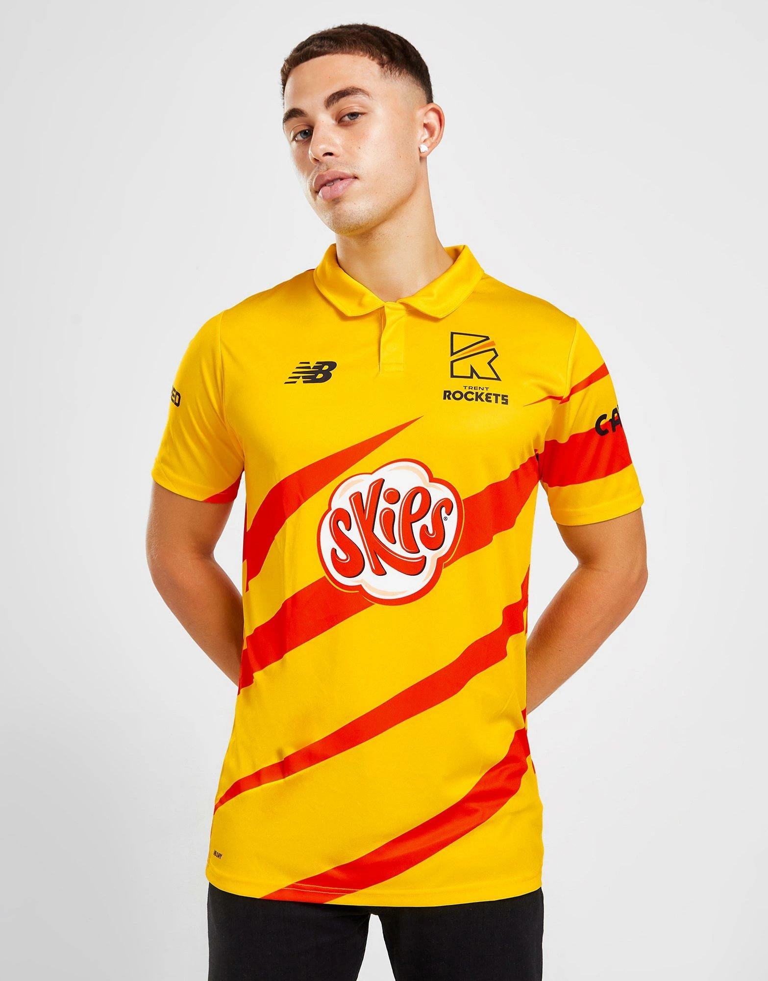 New Balance The Hundred Trent Rockets Polo Shirt Gul 3 New Balance The Hundred Trent Rockets Polo Shirt Gul