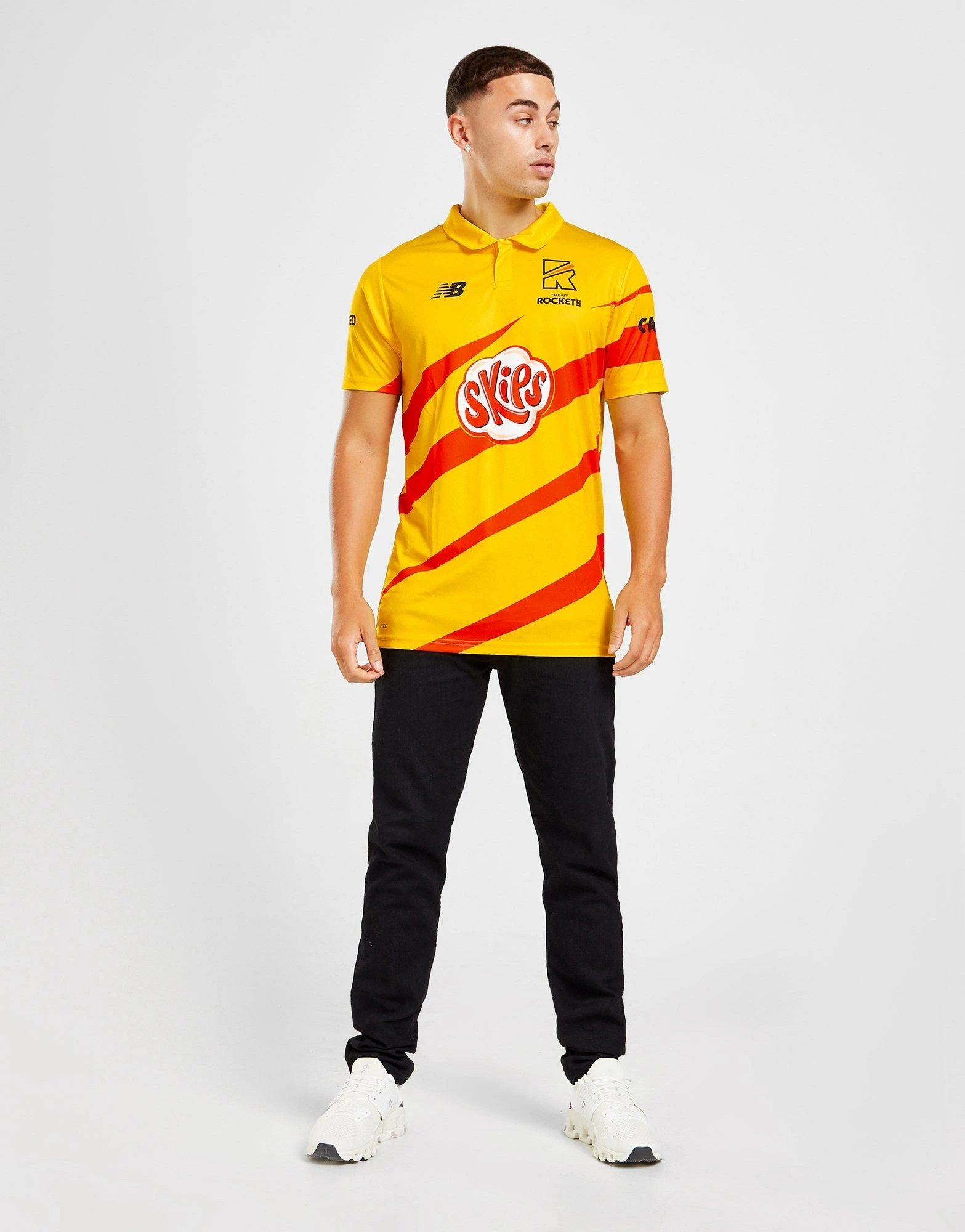 New Balance The Hundred Trent Rockets Polo Shirt Gul 4 New Balance The Hundred Trent Rockets Polo Shirt Gul - Billede 2