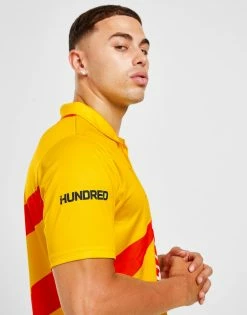 New Balance The Hundred Trent Rockets Polo Shirt Gul 12 New Balance The Hundred Trent Rockets Polo Shirt Gul -Herretoj Salg jd 594204 e