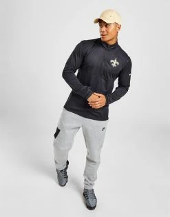 Nike NFL New Orleans Saints Logo 1/2 Zip Top Sort -Herretoj Salg jd 594422 e