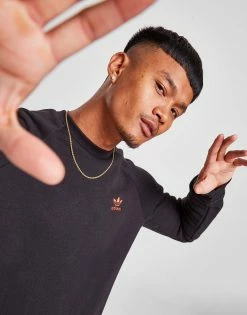 Adidas Originals Trefoil Essential Fleece Crew Sweatshirt Sort