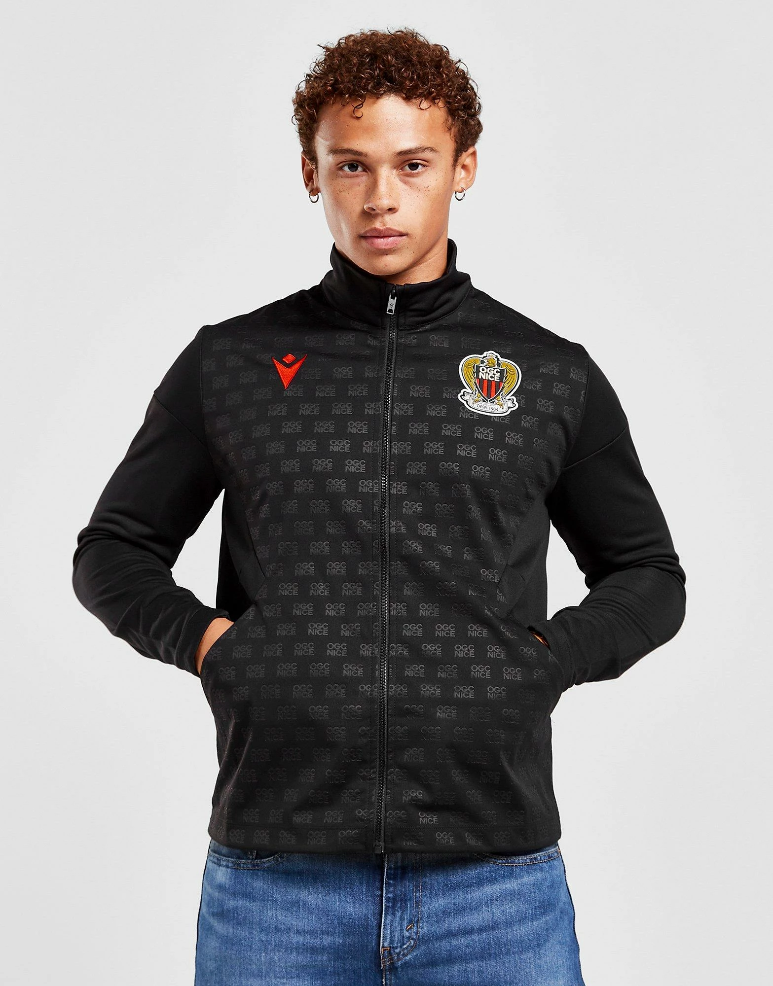 Macron OGC Nice 2022/23 Anthem Jacket Sort 5 Macron OGC Nice 2022/23 Anthem Jacket Sort - Billede 3