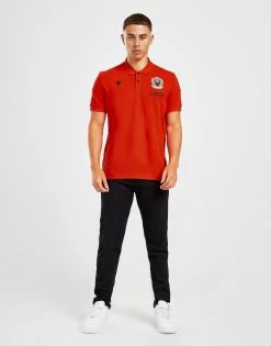 Macron OGC Nice Short Sleeve Polo Shirt Rød -Herretoj Salg jd 594953 d