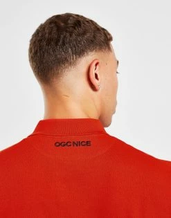 Macron OGC Nice Short Sleeve Polo Shirt Rød -Herretoj Salg jd 594953 e