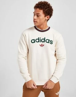Adidas Originals Collegiate Crew Sweatshirt Herre Hvid -Herretoj Salg jd 594981 e