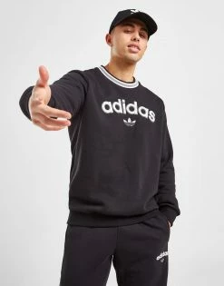 Adidas Originals Collegiate Crew Sweatshirt Herre Sort -Herretoj Salg jd 594982 d