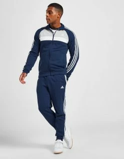 Adidas Badge Of Sport Colour Block Fleece Tracksuit Blå