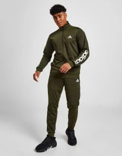 Adidas Badge Of Sport Linear Tracksuit Grøn