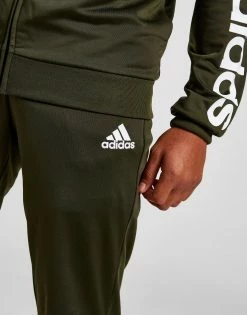 Adidas Badge Of Sport Linear Tracksuit Grøn -Herretoj Salg jd 595197 d