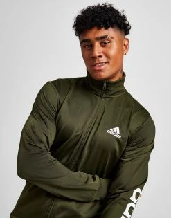 Adidas Badge Of Sport Linear Tracksuit Grøn -Herretoj Salg jd 595197 e