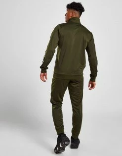 Adidas Badge Of Sport Linear Tracksuit Grøn -Herretoj Salg jd 595197 f