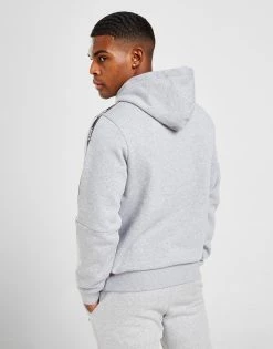 Lacoste Tape Overhead Hoodie Grå 8 Lacoste Tape Overhead Hoodie Grå -Herretoj Salg jd 596002 c