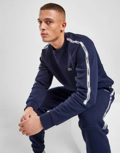 Lacoste Tape Crew Sweatshirt Blå