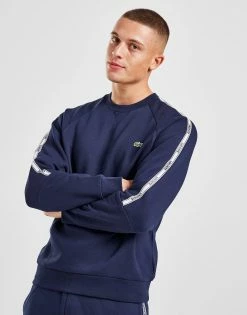 Lacoste Tape Crew Sweatshirt Blå 9 Lacoste Tape Crew Sweatshirt Blå -Herretoj Salg jd 596004 c