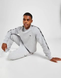 Lacoste Tape Crew Sweatshirt Grå