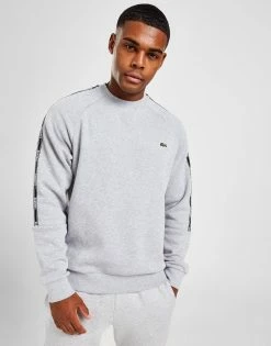 Lacoste Tape Crew Sweatshirt Grå -Herretoj Salg jd 596024 c