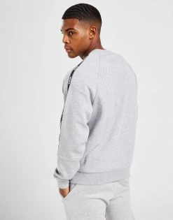 Lacoste Tape Crew Sweatshirt Grå -Herretoj Salg jd 596024 d