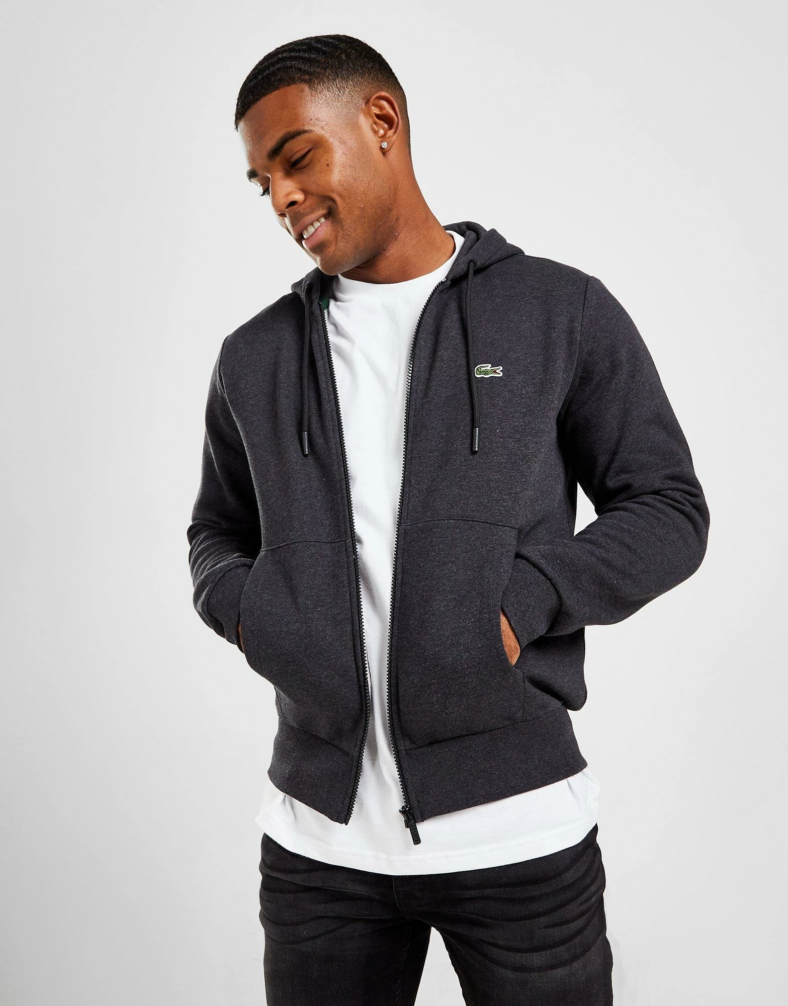 Lacoste Core Full Zip Hoodie Sort 3 Lacoste Core Full Zip Hoodie Sort