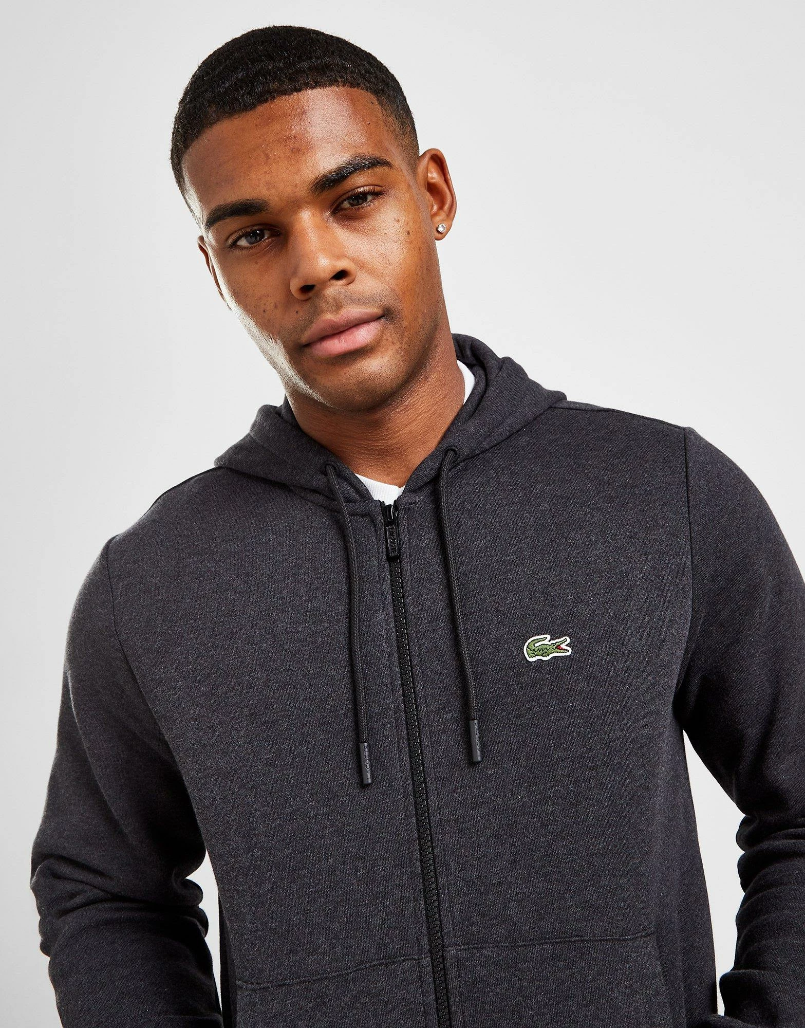 Lacoste Core Full Zip Hoodie Sort 4 Lacoste Core Full Zip Hoodie Sort - Billede 2