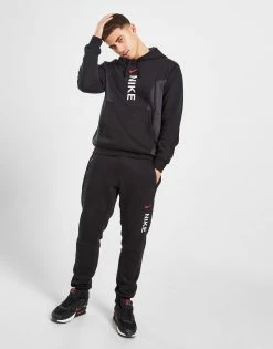 Nike Hybrid Hoodie Sort -Herretoj Salg jd 597078 e