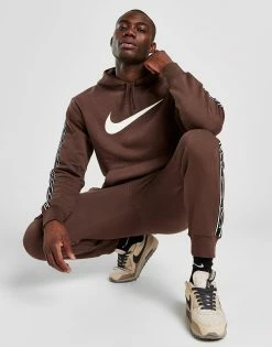 Nike Repeat Fleece Overhead Hoodie Brun