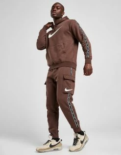 Nike Repeat Logo Fleece Joggers Brun