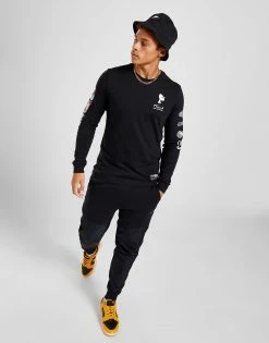 Nike Worldwide Long Sleeve T-Shirt Sort -Herretoj Salg jd 597122 e