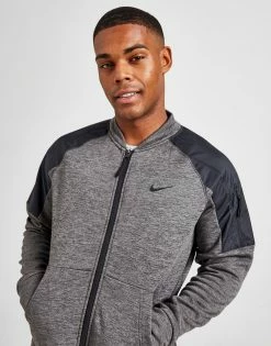 Nike Therma-FIT Full Zip Bomber Jacket Sort -Herretoj Salg jd 597170 c