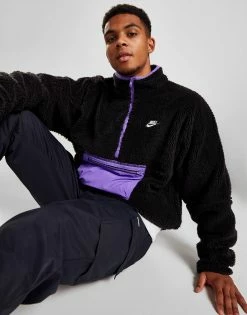 Nike Club Fleece Half Zip Winterized Anorak Sort -Herretoj Salg jd 597180 d